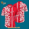 Detroit Red Wings Tropical Apricot Blossom Pattern Summer Hawaiian Shirt 3