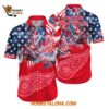 Detroit Red Wings With American Independence Day Pattern Summer Hawaiian Shirt 1