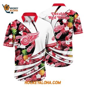 Detroit Red Wings With Tropical Pineapple Summer Hawaiian Shirt 1