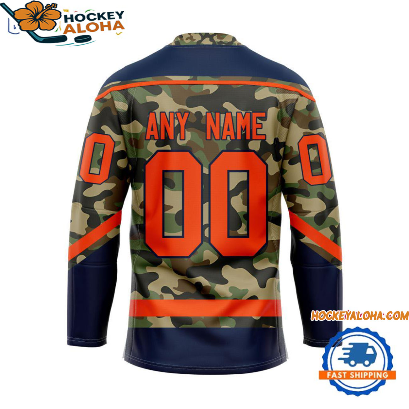 Edmonton Oilers Camo Veterans Custom Hockey Jersey Edmonton Oilers Camo Veterans Custom Hockey Jersey