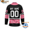 Edmonton Oilers In October We Wear Pink Breast Cancer Design Hockey Jersey 2