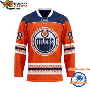 Edmonton Oilers Personalized Native American Hockey Jersey 1