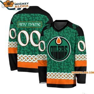 Edmonton Oilers Special Stpatricks Day Design Hockey Jersey