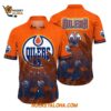 Edmonton Oilers Tropical Flamingo Pattern Summer Hawaiian Shirt 1