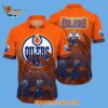Edmonton Oilers Tropical Flamingo Pattern Summer Hawaiian Shirt 2