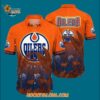 Edmonton Oilers Tropical Flamingo Pattern Summer Hawaiian Shirt 3