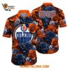 Edmonton Oilers Tropical Rose Pattern Summer Hawaiian Shirt 1