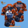 Edmonton Oilers Tropical Rose Pattern Summer Hawaiian Shirt 2