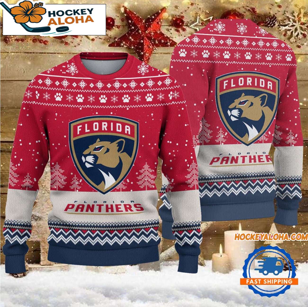 Florida Panthers Hockey Team Design New Christmas Ugly Sweater Florida Panthers Hockey Team Design New Christmas Ugly Sweater