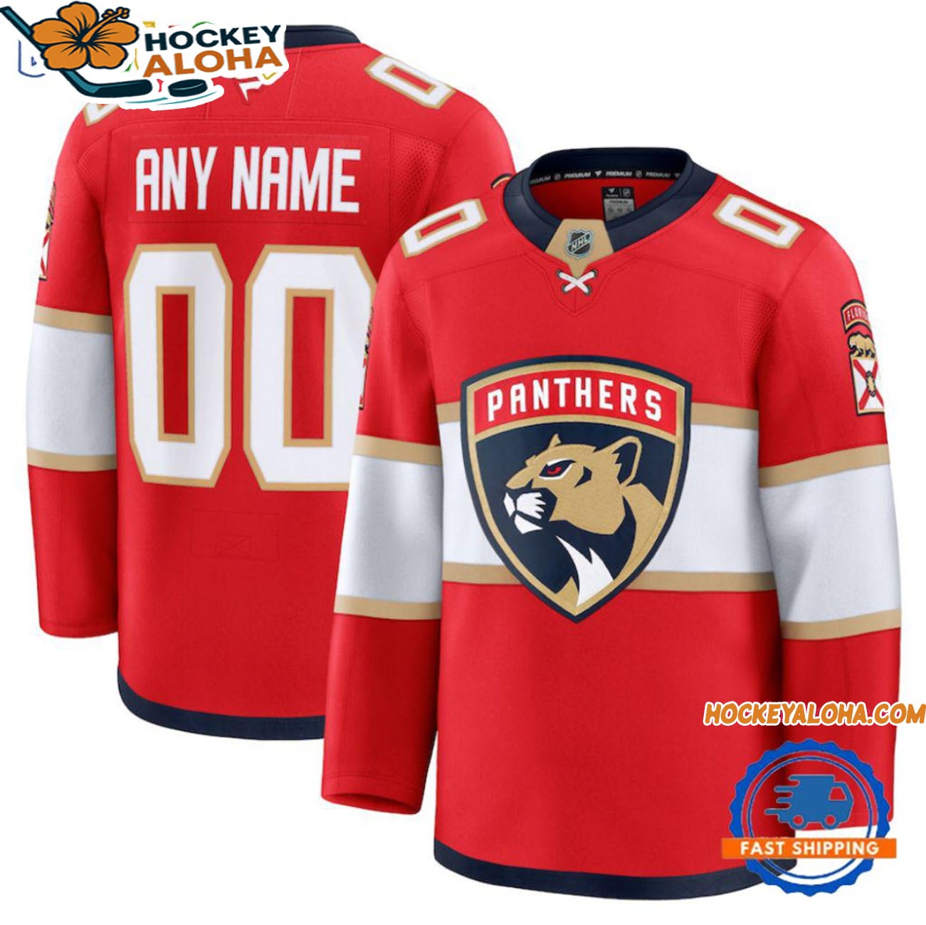 Florida Panthers Home Premium Custom Hockey Jersey Florida Panthers Home Premium Custom Hockey Jersey