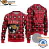 Florida Panthers Snow Tree Christmas Ugly Sweater Custom Name And Custom Number