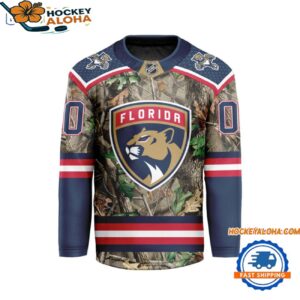 Florida Panthers Special Realtree Camo Hunting Hockey Jersey 1