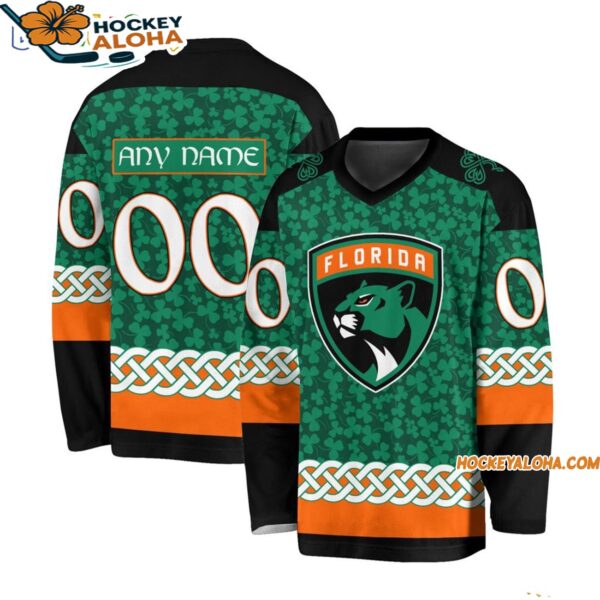 Florida Panthers Special Stpatricks Day Design Hockey Jersey