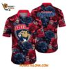 Florida Panthers Tropical Rose Pattern Summer Hawaiian Shirt 1
