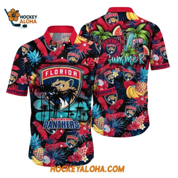 Florida Panthers With Tropical Fruits Summer Hawaiian Shirt 1