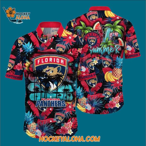 Florida Panthers With Tropical Fruits Summer Hawaiian Shirt 3