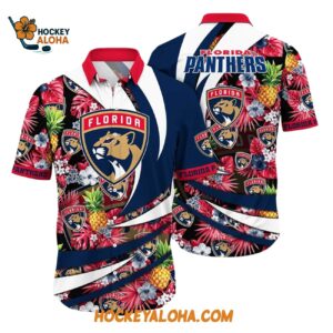 Florida Panthers With Tropical Pineapple Summer Hawaiian Shirt 1