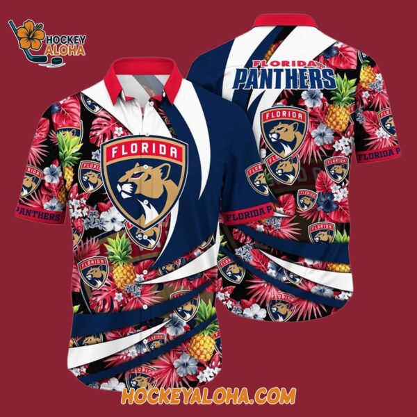 Florida Panthers With Tropical Pineapple Summer Hawaiian Shirt 4