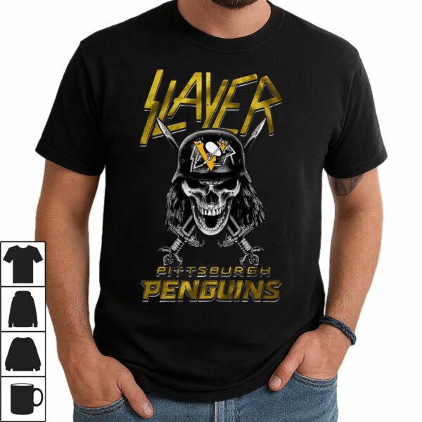 Good Skull Slayer Pittsburgh Penguins Logo T Shirt 1