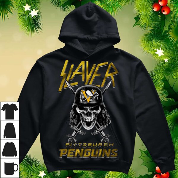 Good Skull Slayer Pittsburgh Penguins Logo T Shirt 2
