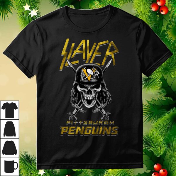 Good Skull Slayer Pittsburgh Penguins Logo T Shirt 3