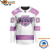 Los Angeles Kings Personalized Fights Cancer Design Hockey Jersey 1