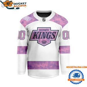 Los Angeles Kings Personalized Fights Cancer Design Hockey Jersey 1