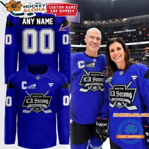 Los Angeles Kings Special La Strong Hockey Jersey 2025 Blue Hockey Jersey