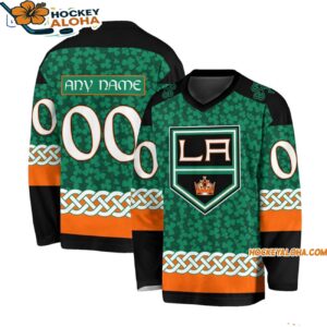Los Angeles Kings Special Stpatricks Day Design Hockey Jersey