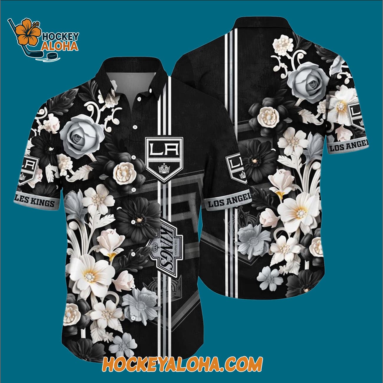 Los Angeles Kings Tropical Hepatica Floral Pattern Summer Hawaiian Shirt Los Angeles Kings Tropical Hepatica Floral Pattern Summer Hawaiian Shirt