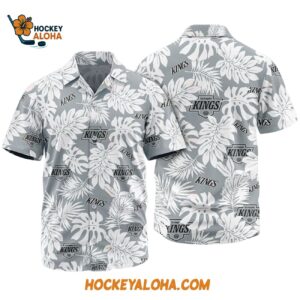 Los Angeles Kings Tropical Leafs Design Hawaiian Shirt 1