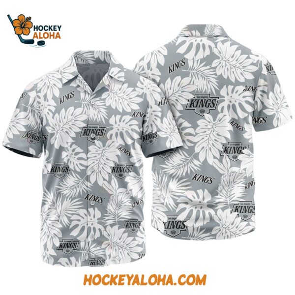Los Angeles Kings Tropical Leafs Design Hawaiian Shirt 1