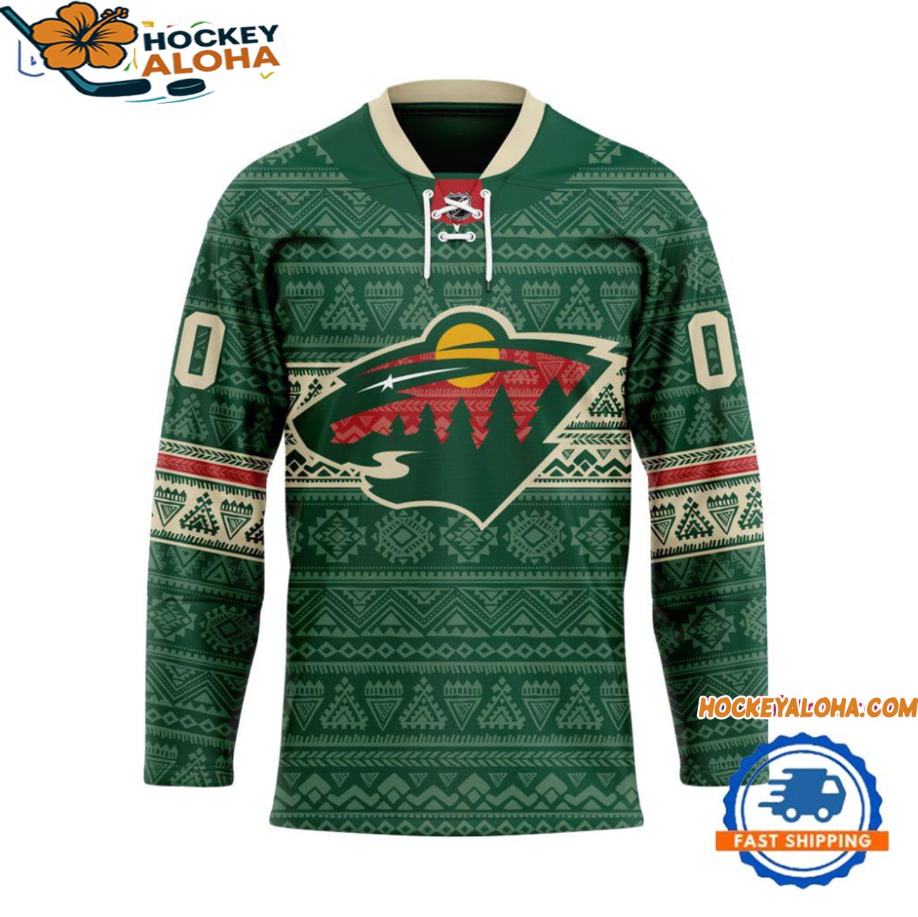Minnesota Wild Personalized Native American Hockey Jersey Minnesota Wild Personalized Native American Hockey Jersey