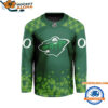 Minnesota Wild Stpatricks Day New Design Patricks Day Hockey Jersey 1