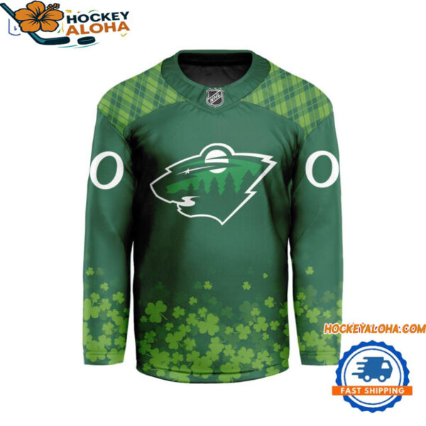 Minnesota Wild Stpatricks Day New Design Patricks Day Hockey Jersey 1