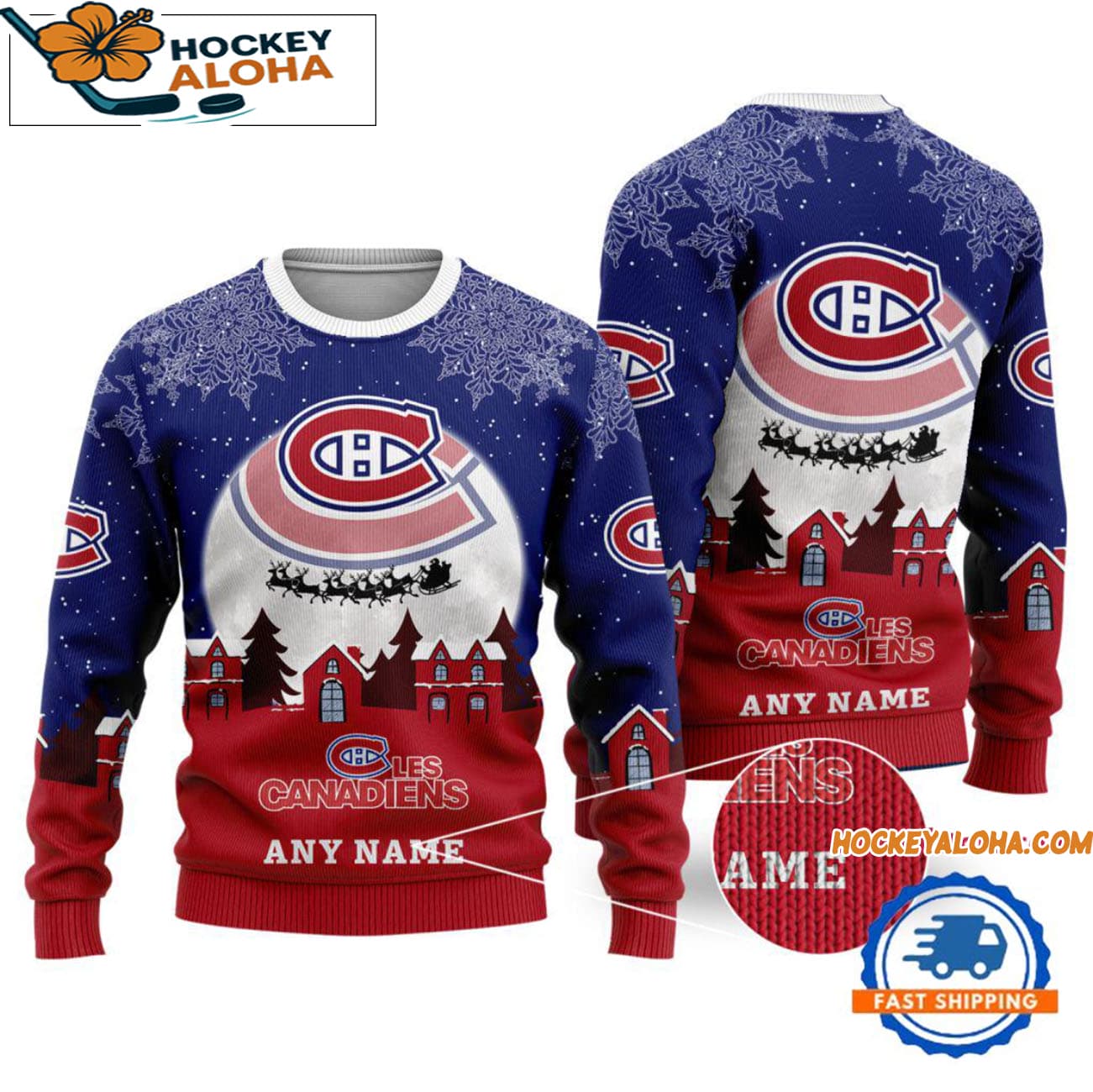 Montreal Canadiens Hockey New Design Litmited Ugly Sweater Custom Name Montreal Canadiens Hockey New Design Litmited Ugly Sweater Custom Name