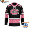 Montreal Canadiens In October We Wear Pink Breast Cancer Design Hockey Jersey 1
