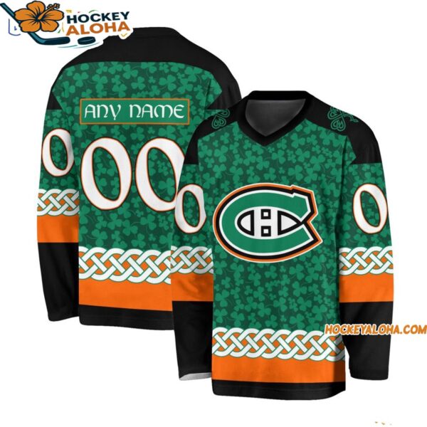 Montreal Canadiens Special Stpatricks Day Design Hockey Jersey