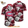 Montreal Canadiens Tropical Rose Pattern Summer Hawaiian Shirt 1