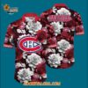 Montreal Canadiens Tropical Rose Pattern Summer Hawaiian Shirt 3