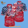 Montreal Canadiens With American Independence Day Pattern Summer Hawaiian Shirt 2