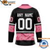 Nashville Predators In October We Wear Pink Breast Cancer Design Hockey Jersey 2