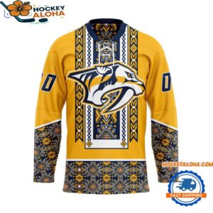 Nashville Predators Personalized Native American Hockey Jersey 1