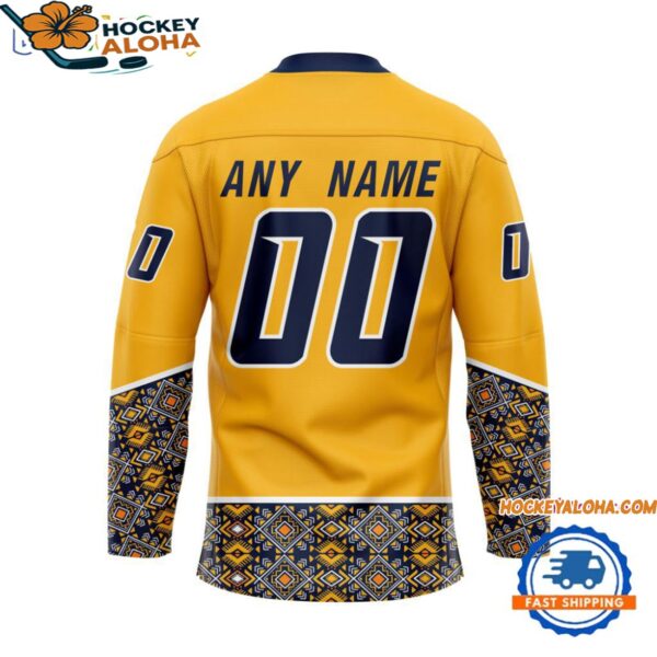 Nashville Predators Personalized Native American Hockey Jersey 2