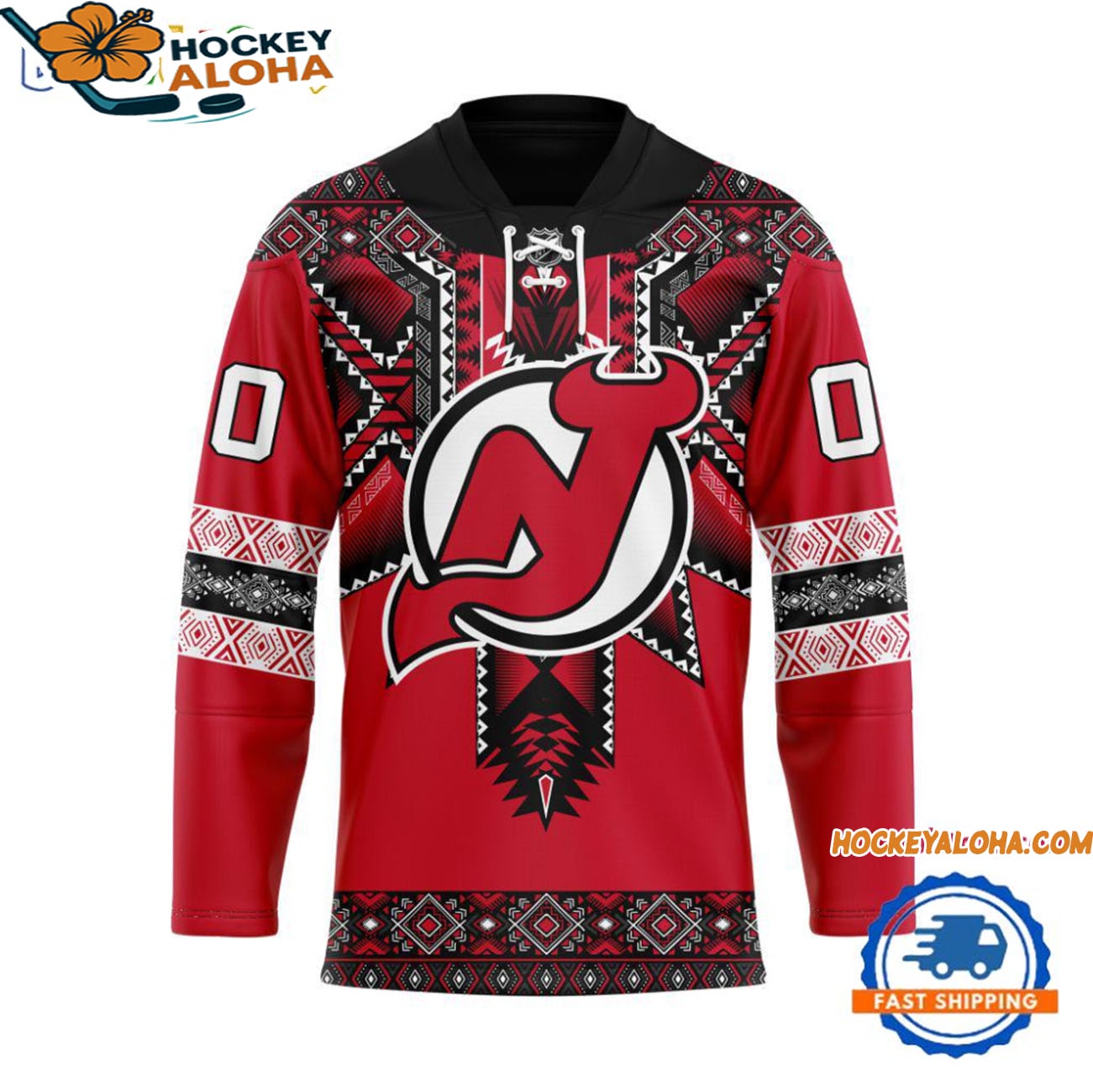 New Devils Personalized Native American Hockey Jersey New Devils Personalized Native American Hockey Jersey