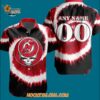 New Jersey Devils Grateful Dead Tie dye Hawaiian Button Shirt 3