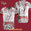 New Jersey Devils Special Flower Tropical Design Hawaiian Button Shirt 4