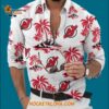 New Jersey Devils Special Hockey Long Sleeve Hawaiian Button Shirt 3