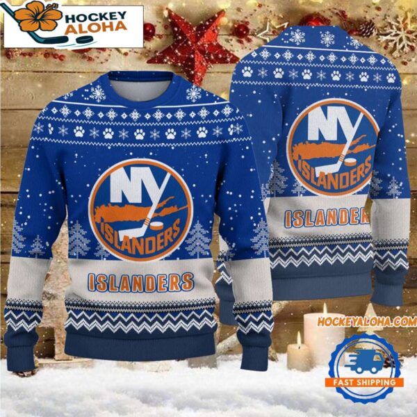 New York Islanders Hockey Team Design New Christmas Ugly Sweater