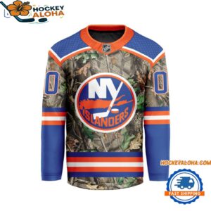 New York Islanders Special Realtree Camo Hunting Hockey Jersey 1